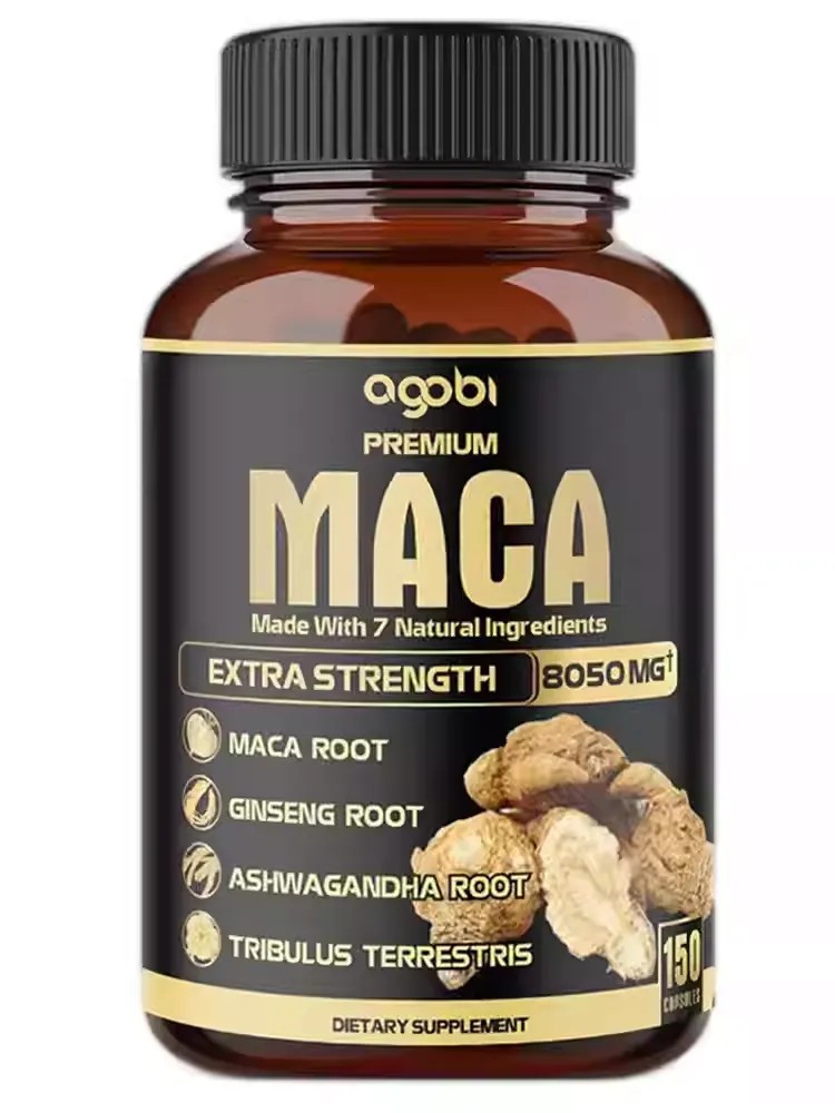Premium Maca Root Capsules  with Ashwagandha Ginseng Tribulus  Shilajit, Shatavari  Black Pepper  Natural Energy Performance amp  Mood Support
