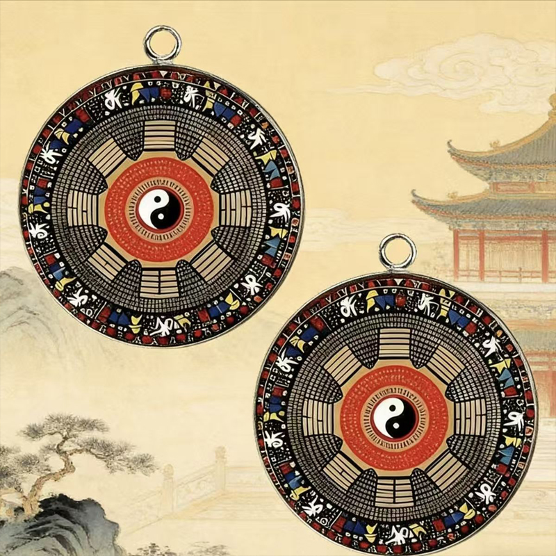 招进财百财八卦随身携带降魔杵转运项链护身朱砂镇宅净宅除秽挂件